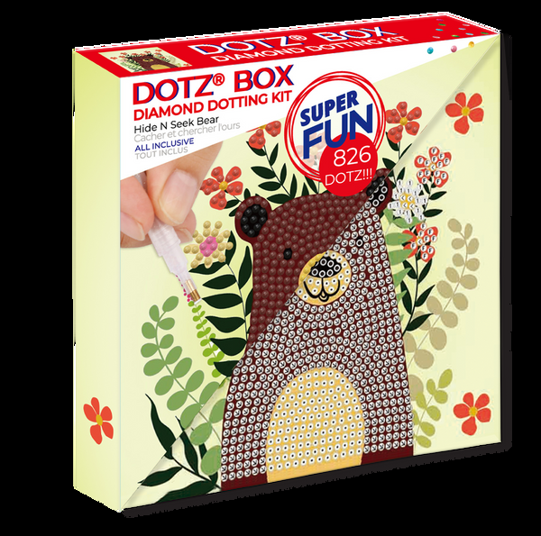 Dotz Diamond Dotz Hide 'n Seek Bear - 5.9" X 5.9"