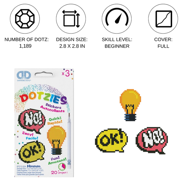 Dotz Diamond Dotz Hmmm - DOTZIES Stickers Kit