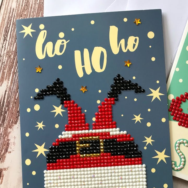 Dotz Diamond Dotz Ho Ho Ho Greeting Card - 5.0" X 7.0"