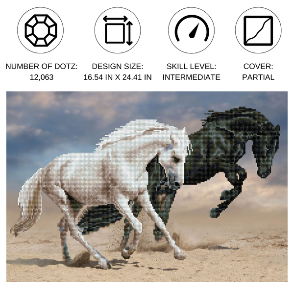 Dotz Diamond Dotz Horse Play - 24.4" X 16.5"