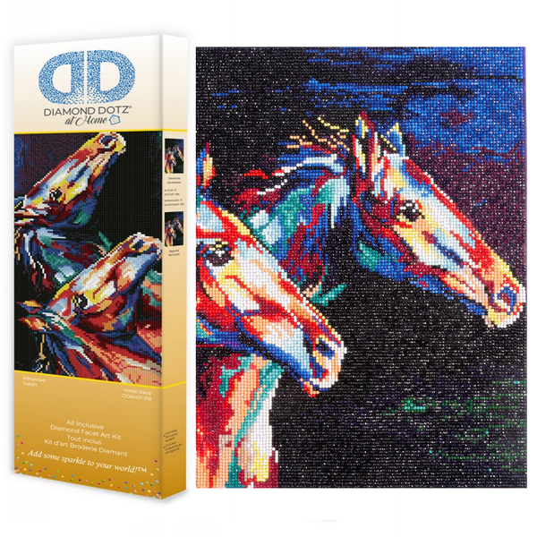 dotz Diamond Dotz Horse Race - 16.0" x 16.0"