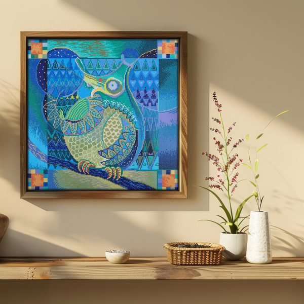 Dotz Diamond Dotz Indian Owl - 20.3" X 20.3"