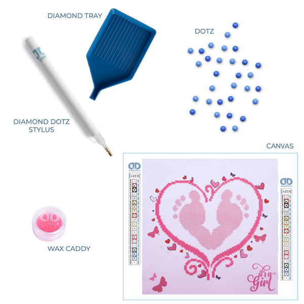 Dotz Diamond Dotz It's A Girl - 12.2" X 12.2"