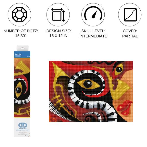 Dotz Diamond Dotz Jazz Bar - 16.1" X 12.2"