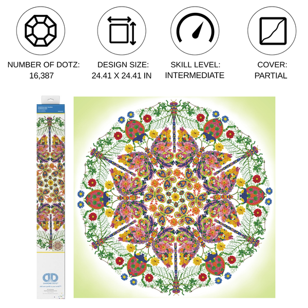 Dotz Diamond Dotz Kaleidoscope Garden - 24.4" X 24.4"