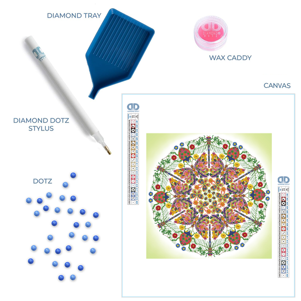 Dotz Diamond Dotz Kaleidoscope Garden - 24.4" X 24.4"