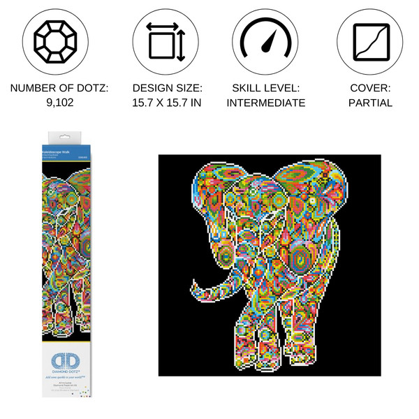 Dotz Diamond Dotz Kaleidoscope Walk - 15.8" X 15.8"