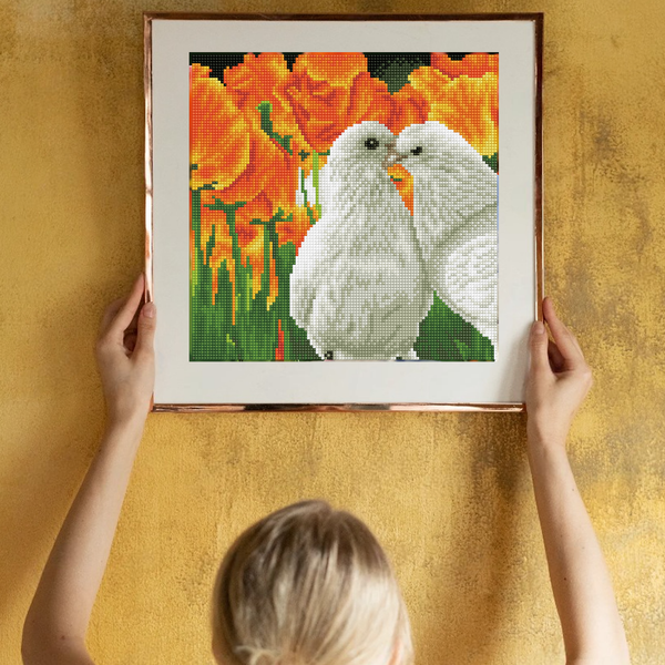 Dotz Diamond Dotz Kissing Doves - 12.0" X 12.0"