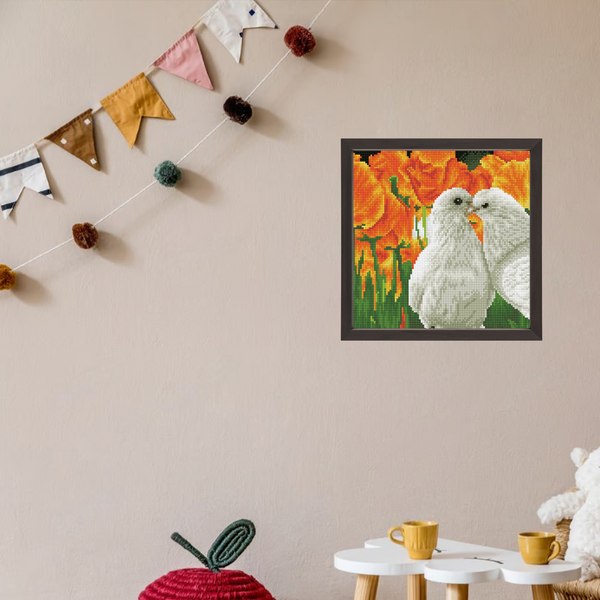 Dotz Diamond Dotz Kissing Doves - 12.0" X 12.0"