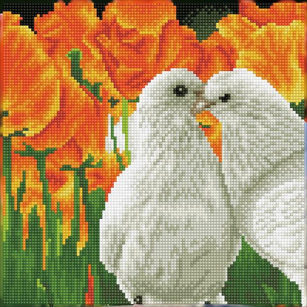 dotz Diamond Dotz Kissing Doves - 12.0" x 12.0"