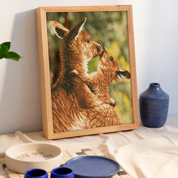 Dotz Diamond Dotz Kissing Kangas - 12.2" X 16.1"