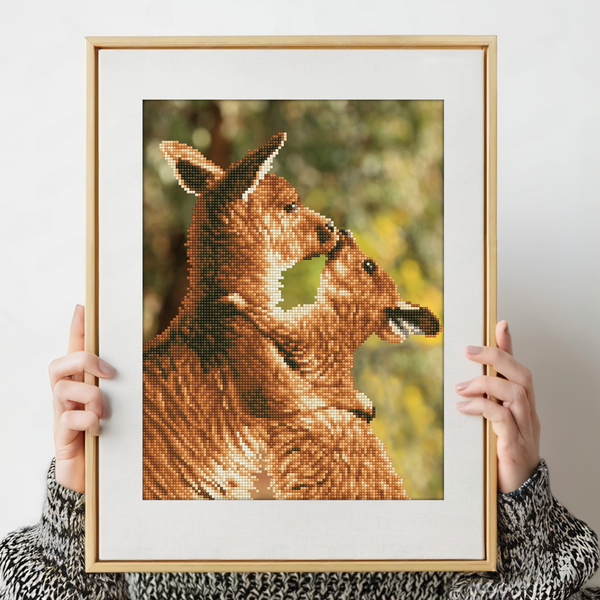 Dotz Diamond Dotz Kissing Kangas - 12.2" X 16.1"