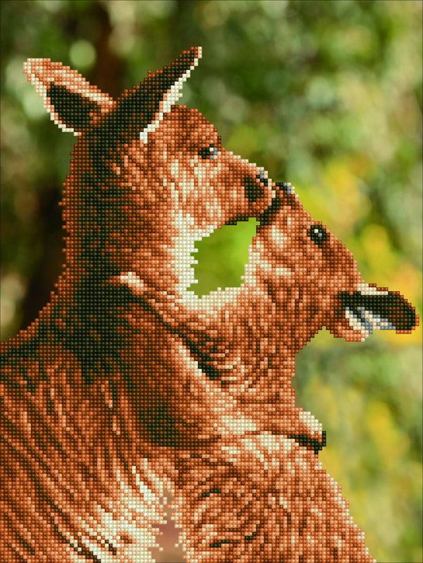 dotz Diamond Dotz Kissing Kangas - 12.2" x 16.1"