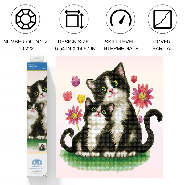 Dotz Diamond Dotz Kitty Song - 14.6" X 16.5"