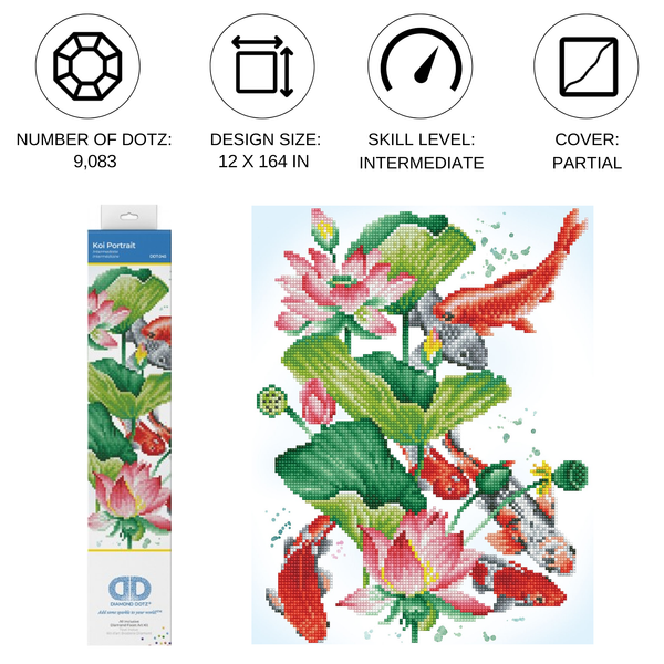 Dotz Diamond Dotz Koi Portrait - 12.6" X 16.1"