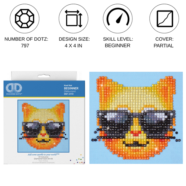 Dotz Diamond Dotz Kool Kat - 4.0" X 4.0"