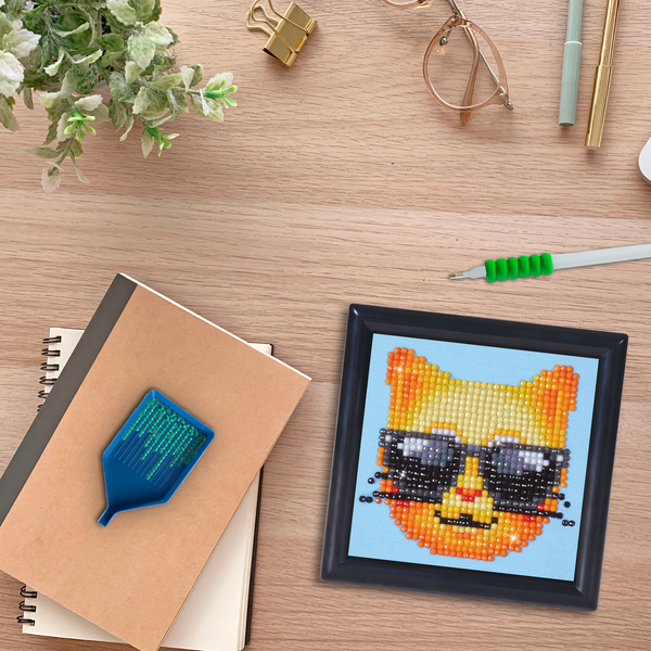 Dotz Diamond Dotz Kool Kat Framed Kit - 4.0" X 4.0"