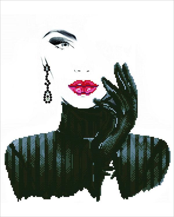 dotz Diamond Dotz Lady in Black - 16.5" x 20.5"