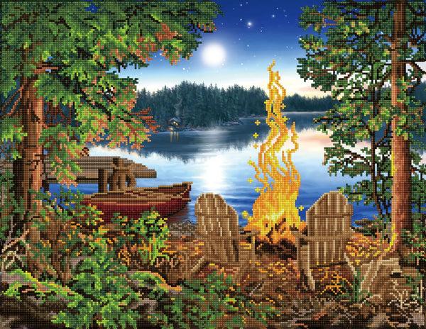 dotz Diamond Dotz Lakeside Red Canoe - 26.0" x 20.1"