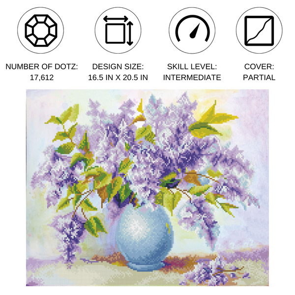 Dotz Diamond Dotz Lilac Perfume - 16.5" X 20.5"