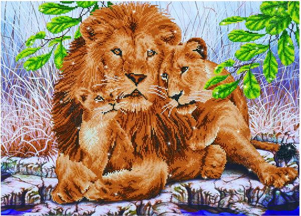 dotz Diamond Dotz Lion Family - 30.3" x 21.7"