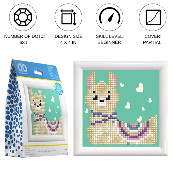 Dotz Diamond Dotz Llama Heart - 4.0" X 4.0"