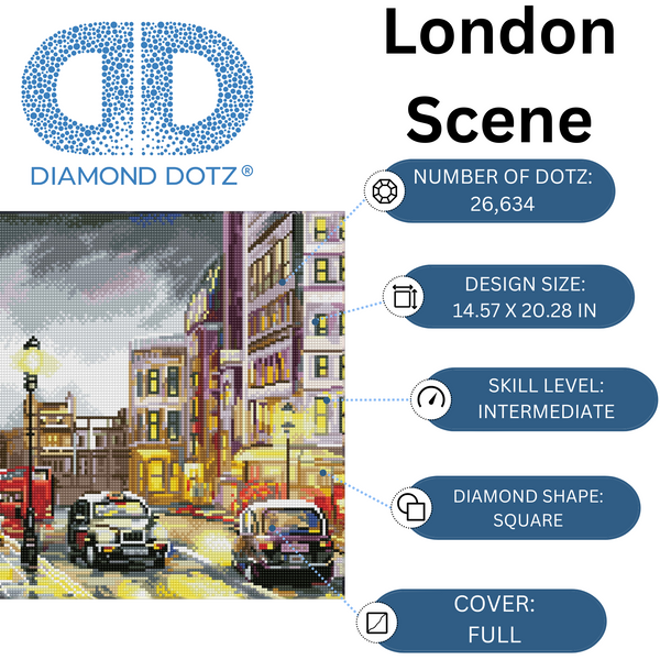 Dotz Diamond Dotz London Scene - 20.3" X 14.6"