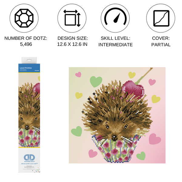 Dotz Diamond Dotz Love Prickles - 12.6" X 12.6"