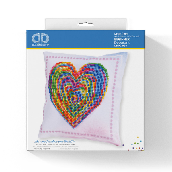 Dotz Diamond Dotz Love Rest Mini Pillow - 7.1" X 7.1"