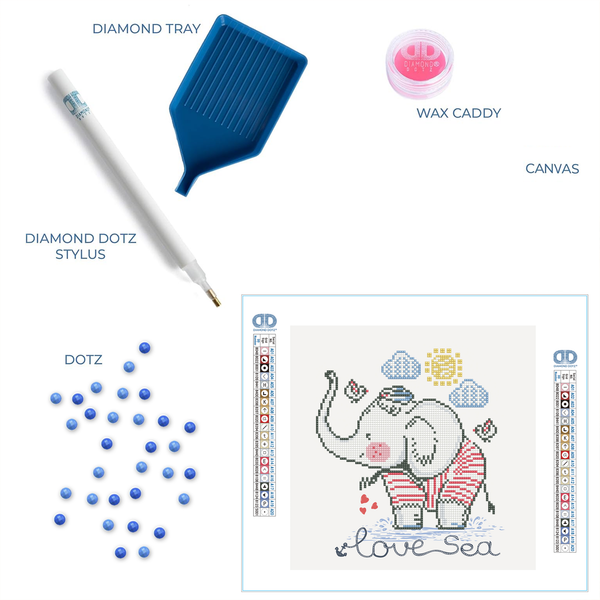 Dotz Diamond Dotz Love Sea - 12.6" X 12.6"