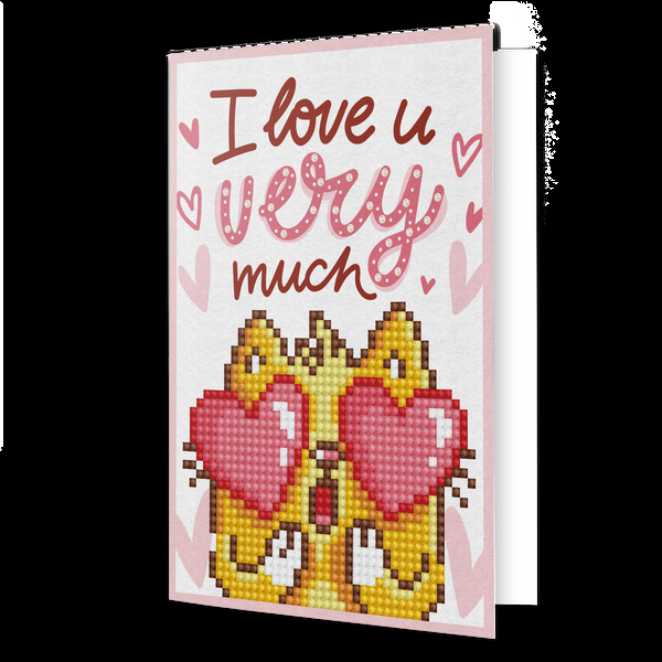 dotz Diamond Dotz Love You Greeting Card - 5.0" x 7.0"