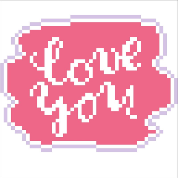 Dotz Diamond Dotz Love You Mini Pillow - 7.1" X 7.1"