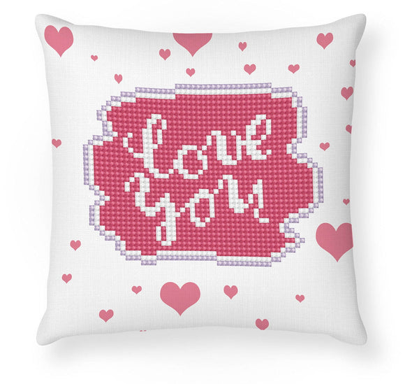 dotz Diamond Dotz Love You Mini Pillow - 7.1" x 7.1"
