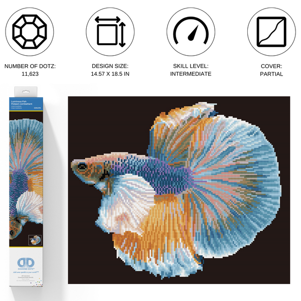 Dotz Diamond Dotz Luminous Fish - 14.6" X 18.5"