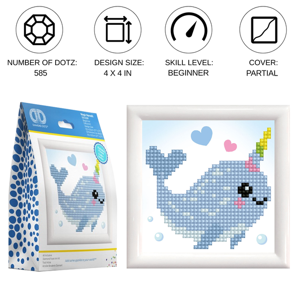 Dotz Diamond Dotz Magic Narwhal - 4.0" X 4.0"