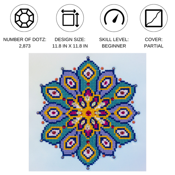 Dotz Diamond Dotz Mandala Blush - 8.7" X 8.7"