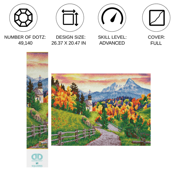 Dotz Diamond Dotz Maria Gern Church - 26.4" X 20.5"