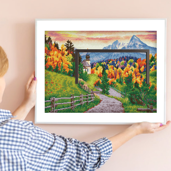 Dotz Diamond Dotz Maria Gern Church - 26.4" X 20.5"