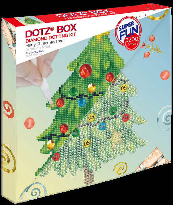 Dotz Diamond Dotz Merry Christmas Tree - 11.0" X 11.0"