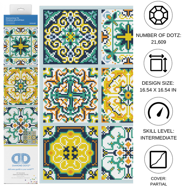 Dotz Diamond Dotz Mesmerising Tile - 16.5" X 16.5"
