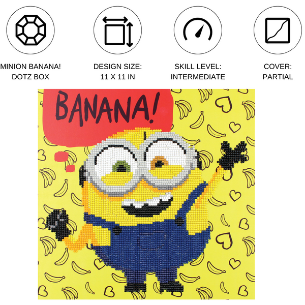 Dotz Diamond Dotz Minion Banana - 11.0" X 11.0"