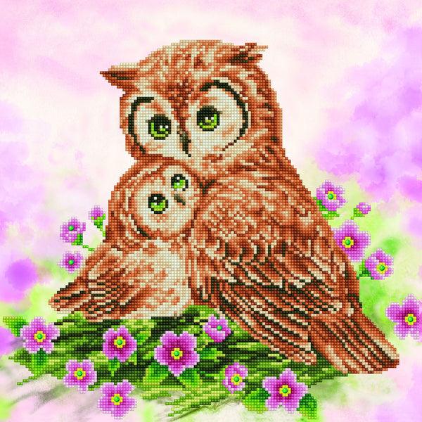 dotz Diamond Dotz Mother & Baby Owl - 16.5" x 16.5"