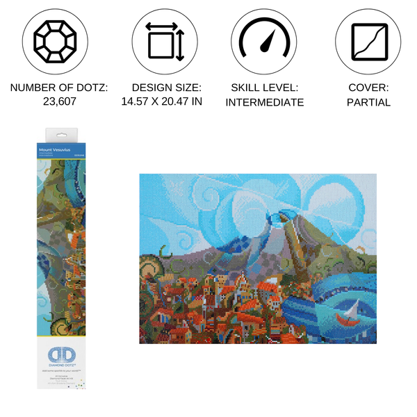 Dotz Diamond Dotz Mount Vesuvius - 20.5" X 14.6"