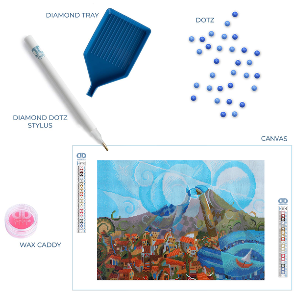 Dotz Diamond Dotz Mount Vesuvius - 20.5" X 14.6"