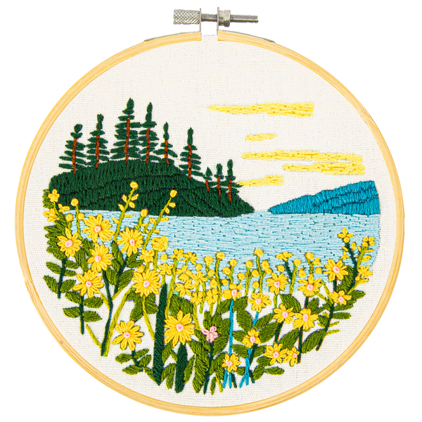dotz Diamond Dotz Mountain Lake Embroidery Kit - 5.0"