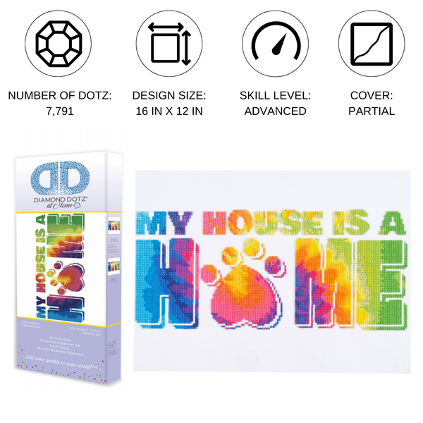 Dotz Diamond Dotz My House Is A Home - 16.0" X 12.0"