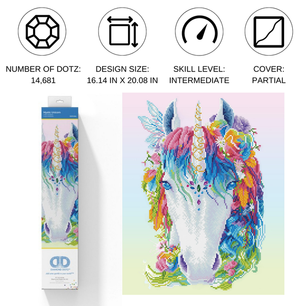 Dotz Diamond Dotz Mystic Unicorn - 16.1" X 20.1"