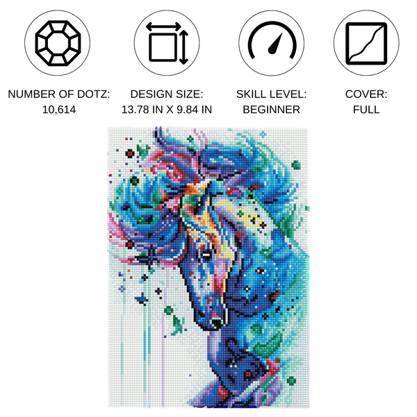 Dotz Diamond Dotz Mystical Stallion - 13.8" X 9.8"