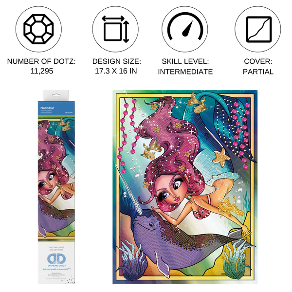 Dotz Diamond Dotz Narwhal - 11.8" X 15.8"