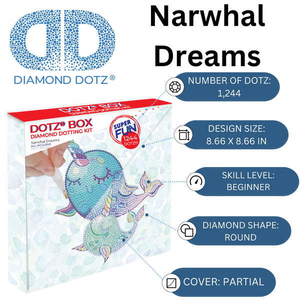 Dotz Diamond Dotz Narwhal Dreams - 8.7" X 8.7"